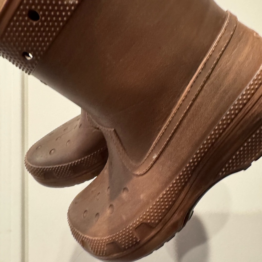 Brown Women's Rain Boots 🐊 HUCKBERRY collab NOT AVAILABLE IN STORES women 9 men
